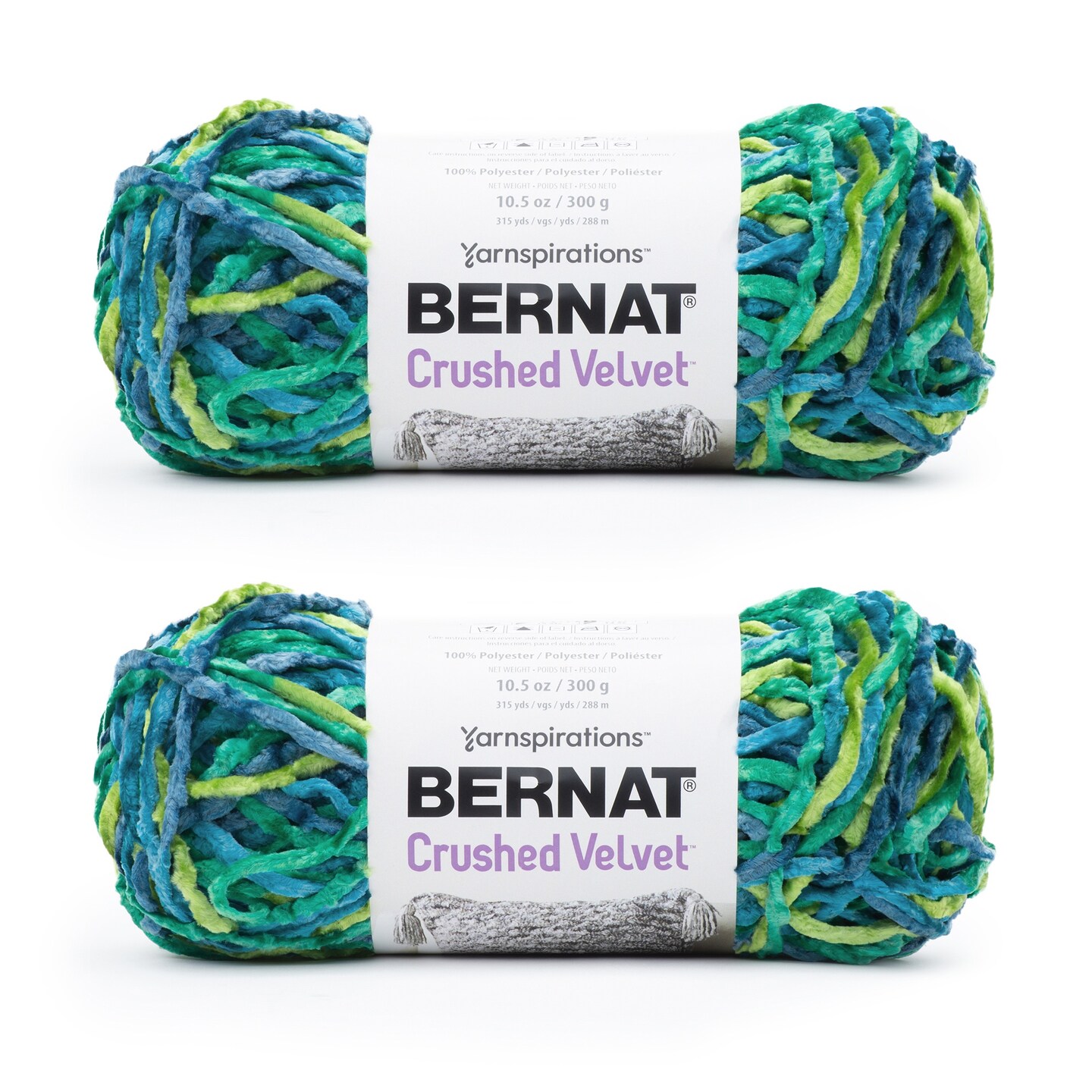 Bernat Velvet Shadow Purple Yarn - 2 Pack of 300g105oz - Polyester - 5  Bulky - 315 Yards - Knittingcrochet