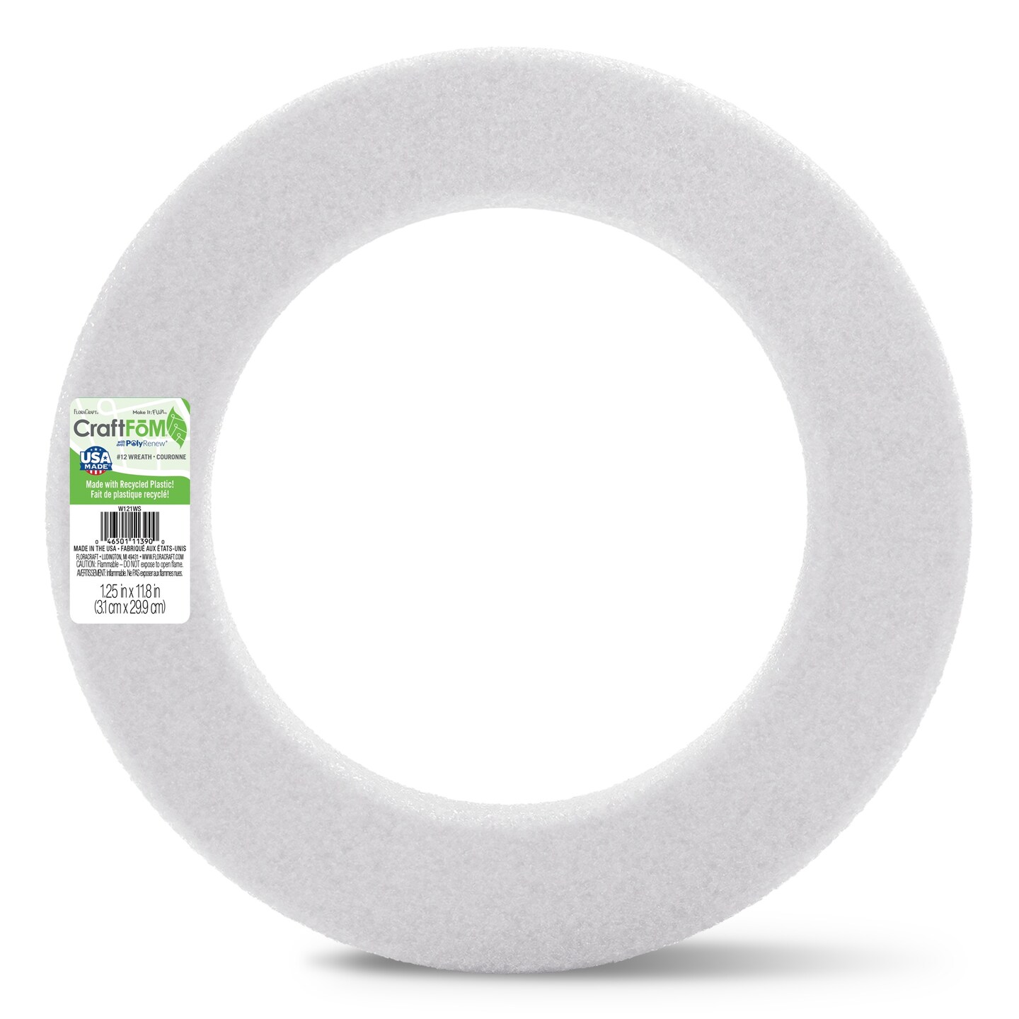FloraCraft CraftFoM Wreath-1.25&#x22;X12&#x22;
