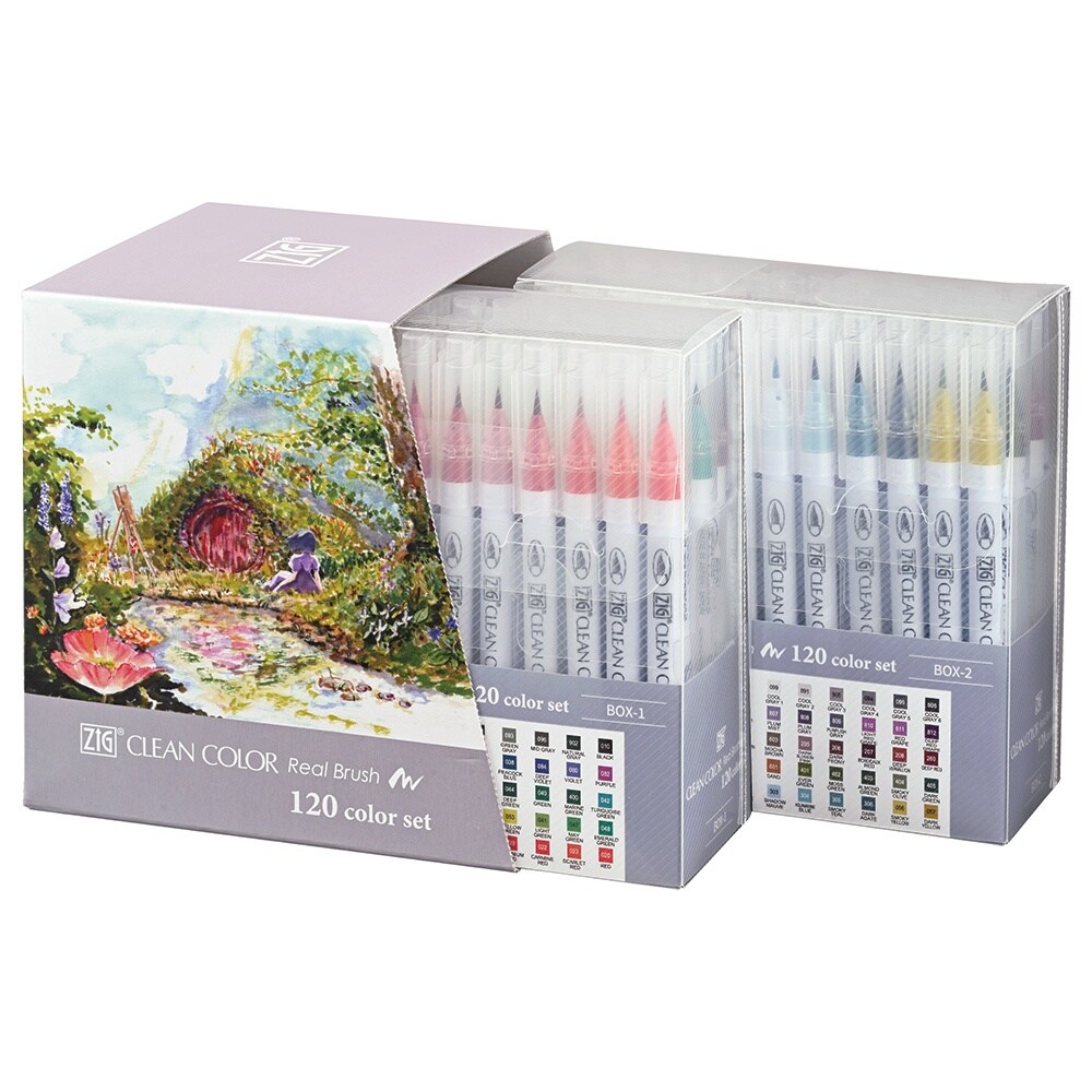 Kuretake ZIG Clean Color Real Brush Markers 120/Pkg
