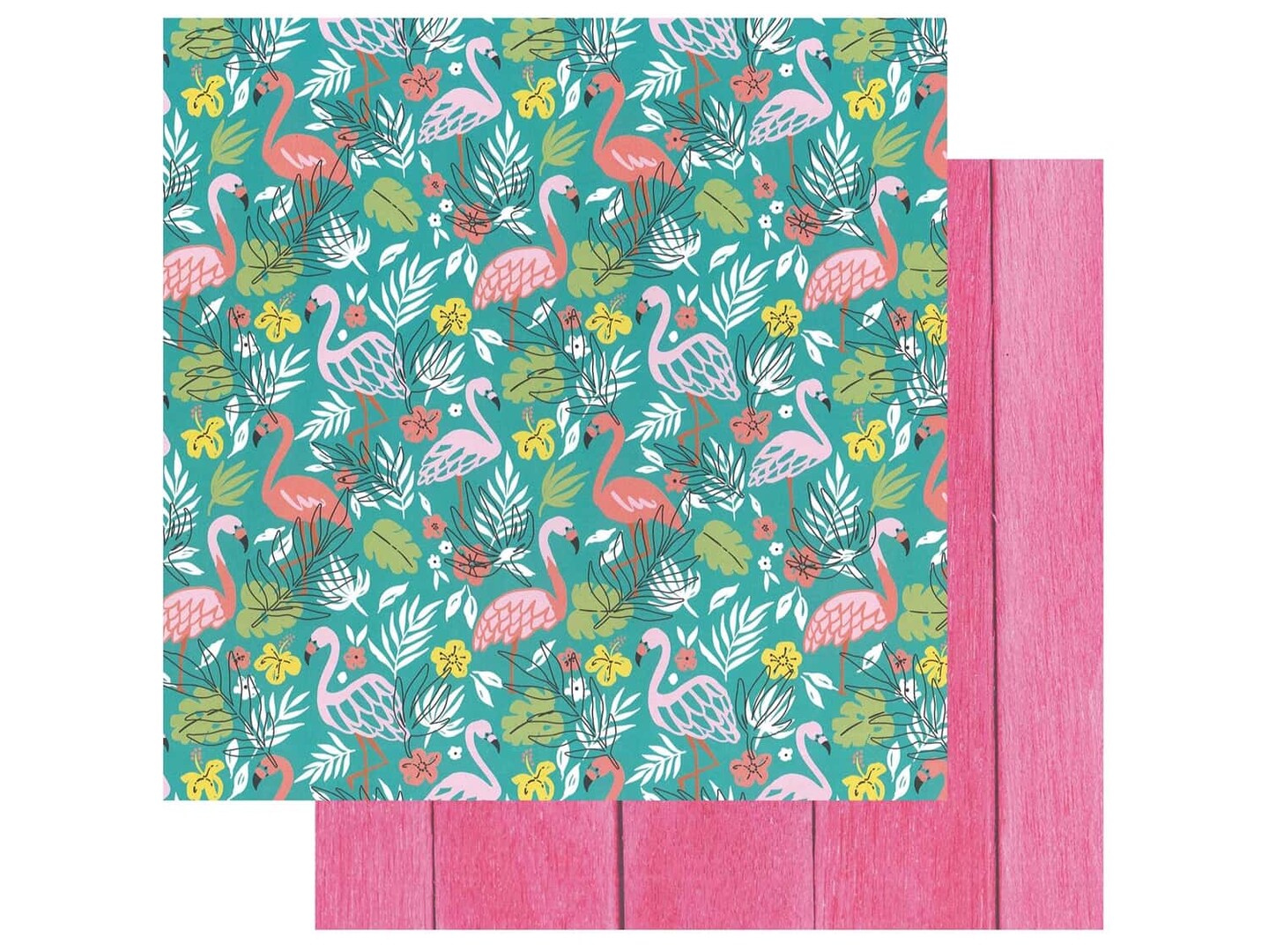 Paper House Paper 12 in. x 12 in. Flamingos