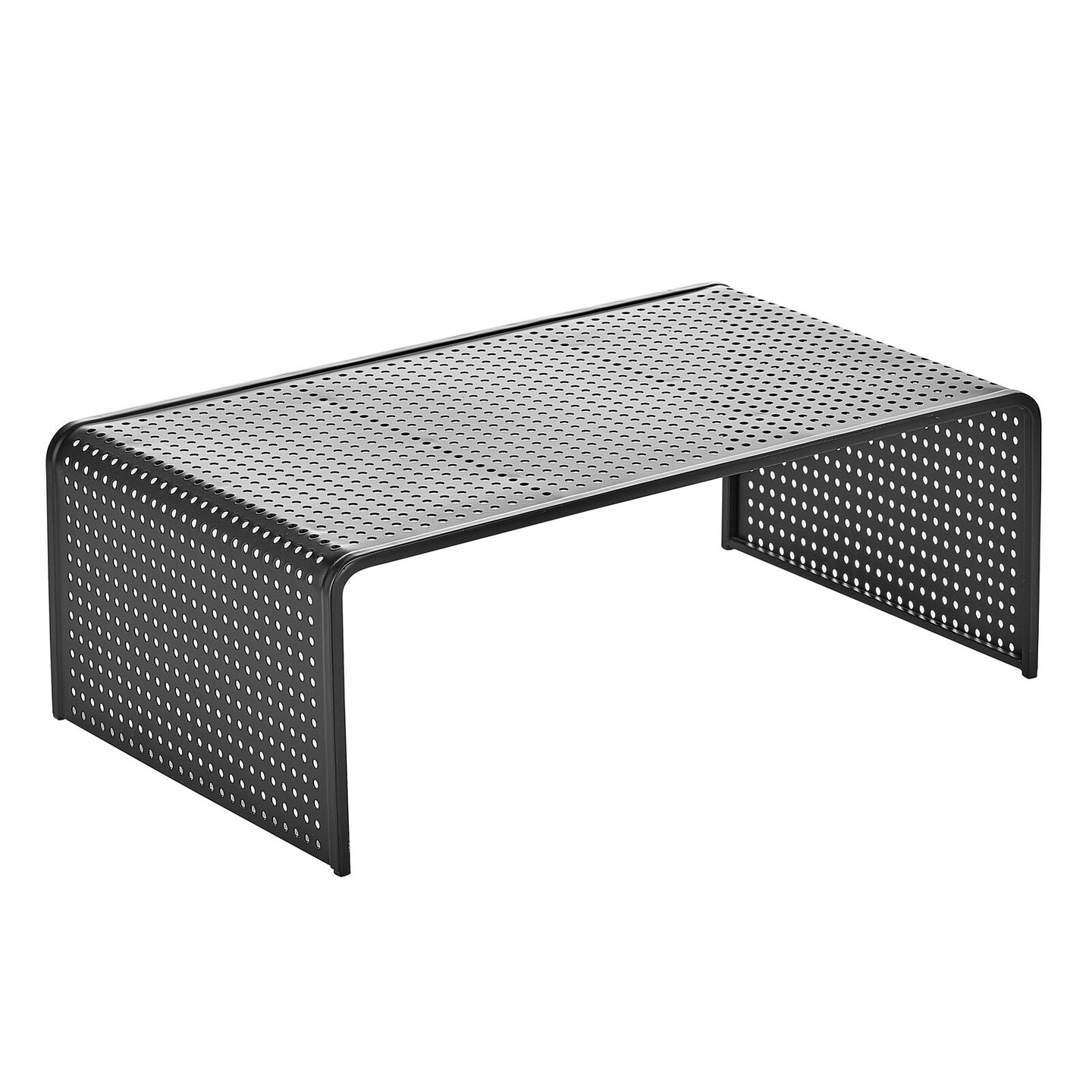 mDesign Large Metal Platform Riser Shelf for Laptop Computer, TV Monitor