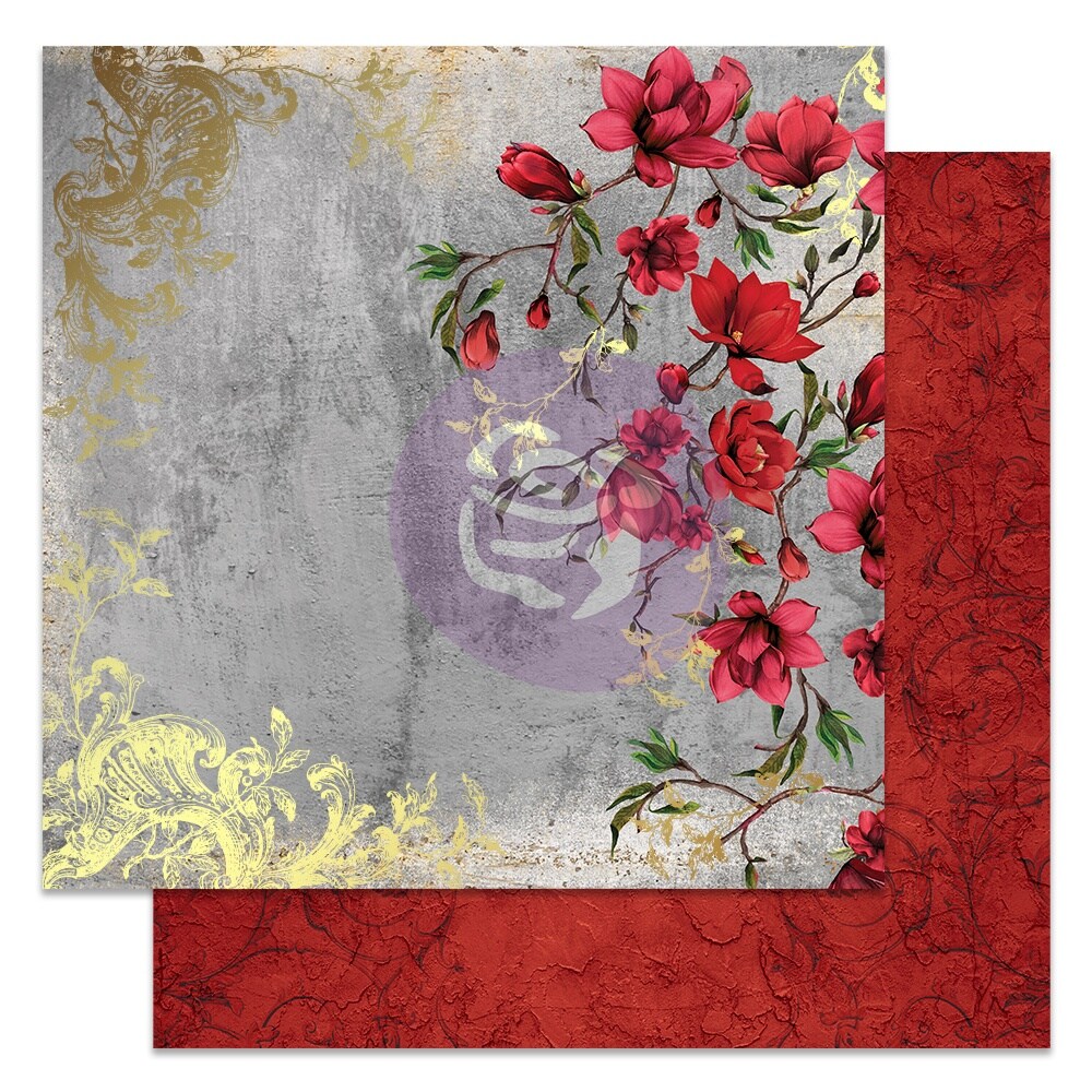 Magnolia Rouge Double-Sided Cardstock 12&#x22;X12&#x22;-Magnolias In The Patio