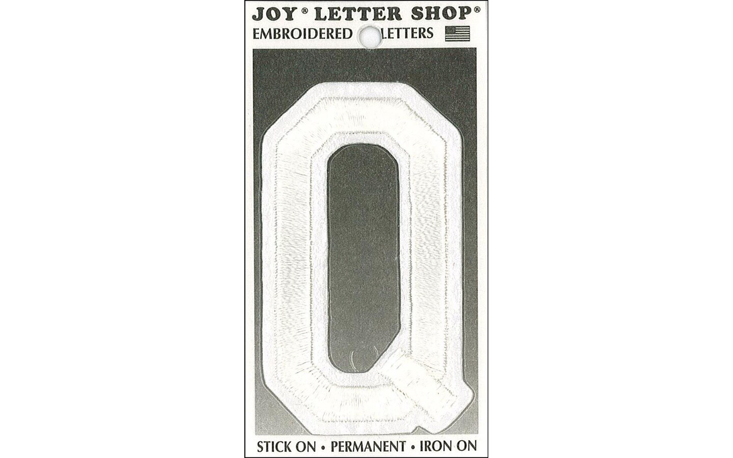 Joy Applique Letter Iron On Varsity 3&#x22; White Q