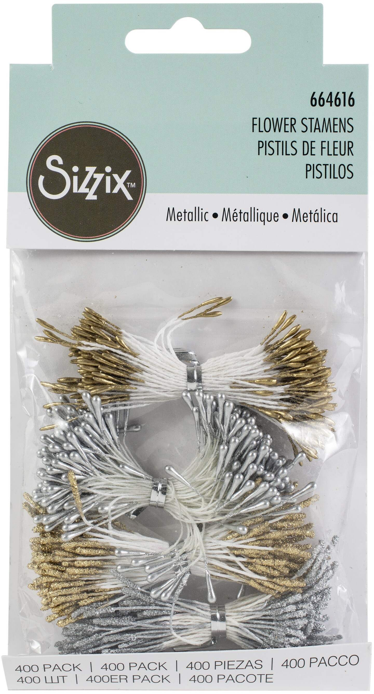 Sizzix Making Essential Flower Stamens 300/Pkg-Metallic