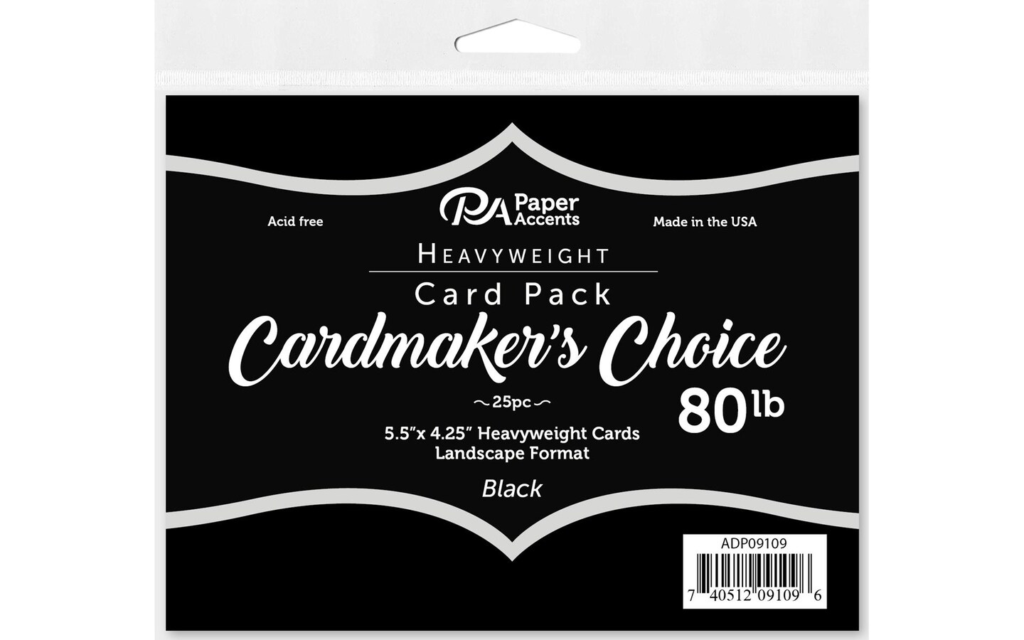 Paper Accents Cardmakers Choice Card, Black