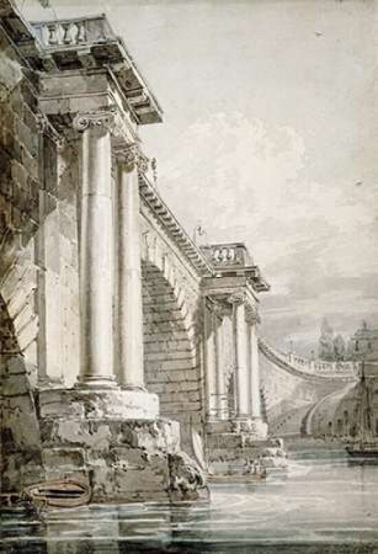 Old Blackfriars Bridge London Poster Print by  Joseph M.W. Turner - Item # VARPDX265666