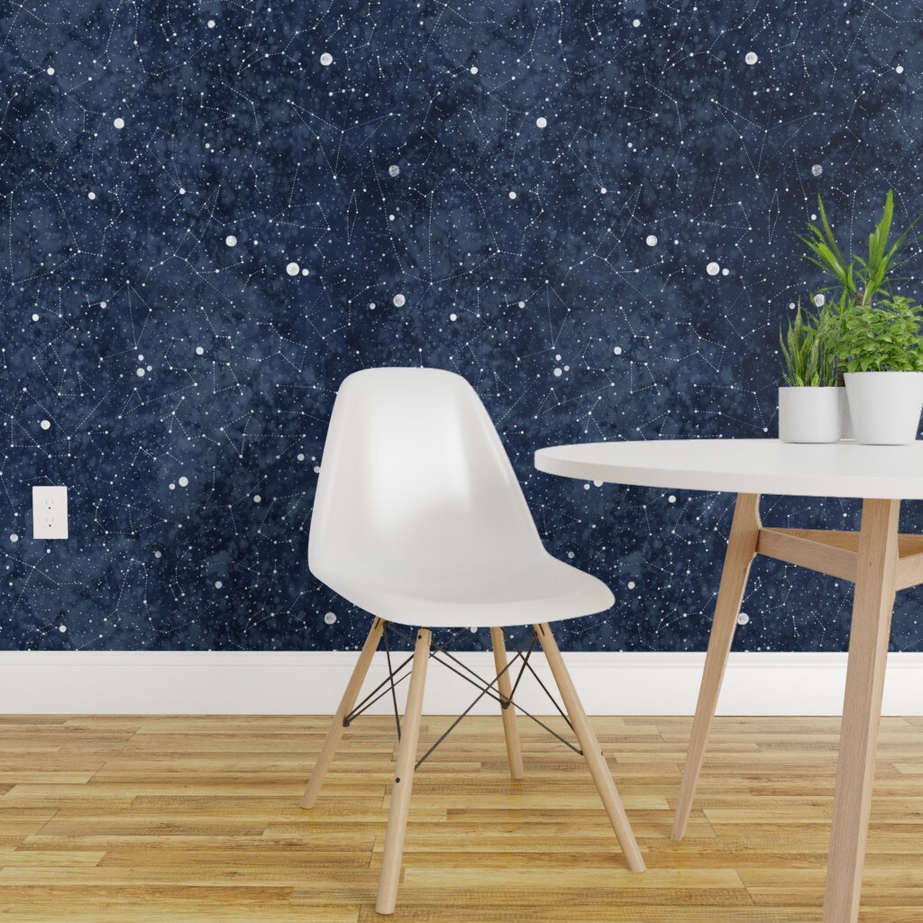 Indian Royals Blue Galaxy Planet Peel and Stick Self Adhesive Wallpaper  Wall Sticker200 cm X