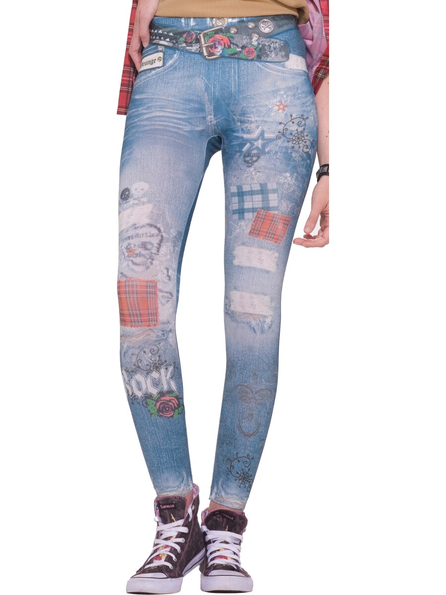 Women's Size XS-Small 2-6 90s Grunge Rocker Jeans Costume Leggings