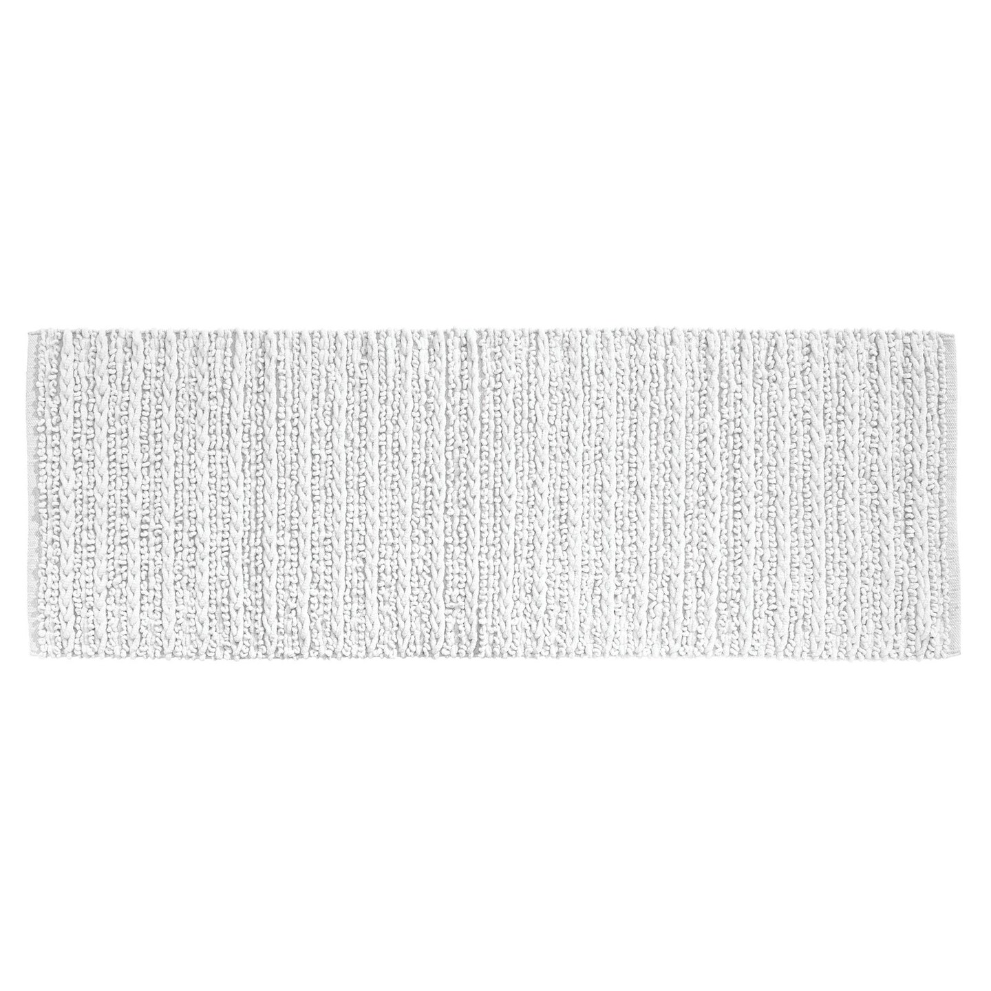 mDesign Soft Cotton Spa Mat Rug for Bathroom, Braided, 60" x 21"