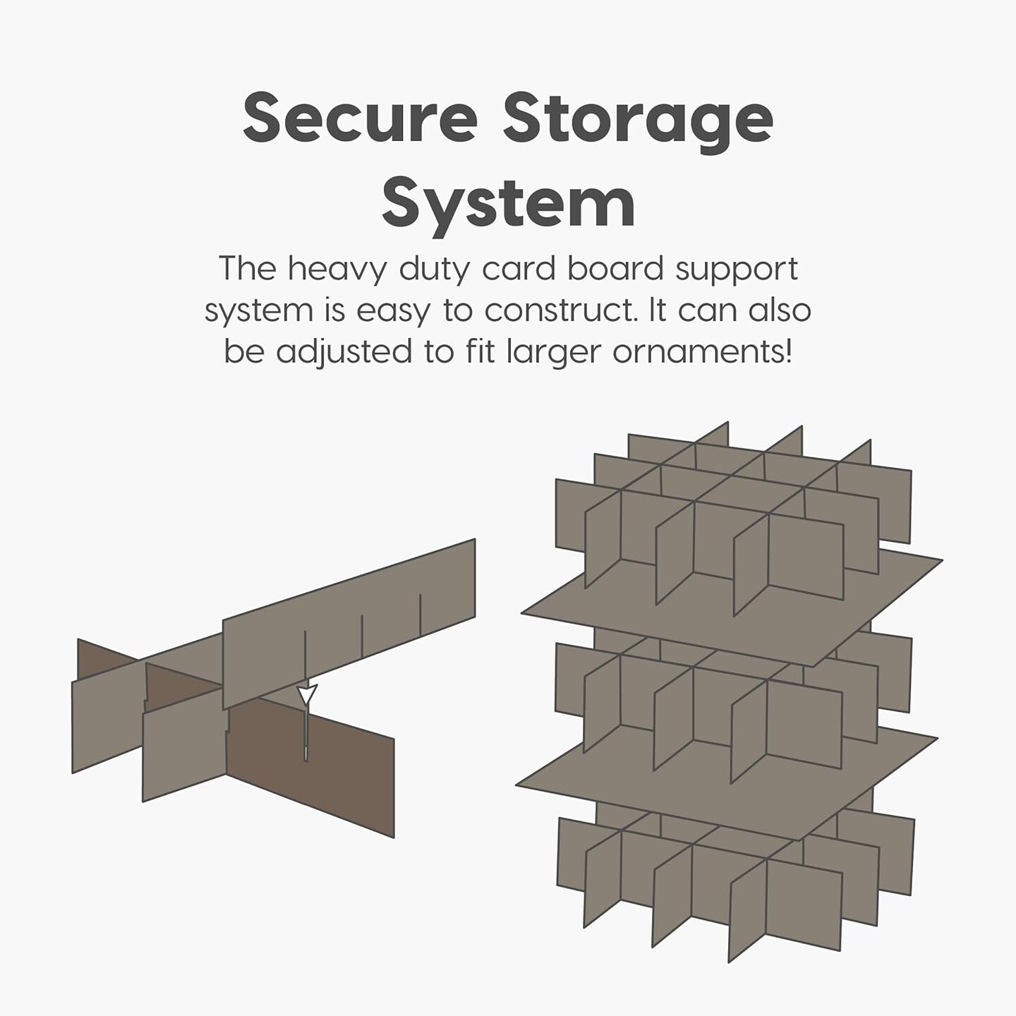 IRIS USA 2 Pack 60qt Plastic Clear Ornament Storage Box with Hinged Lid and Dividers, Clear/Red