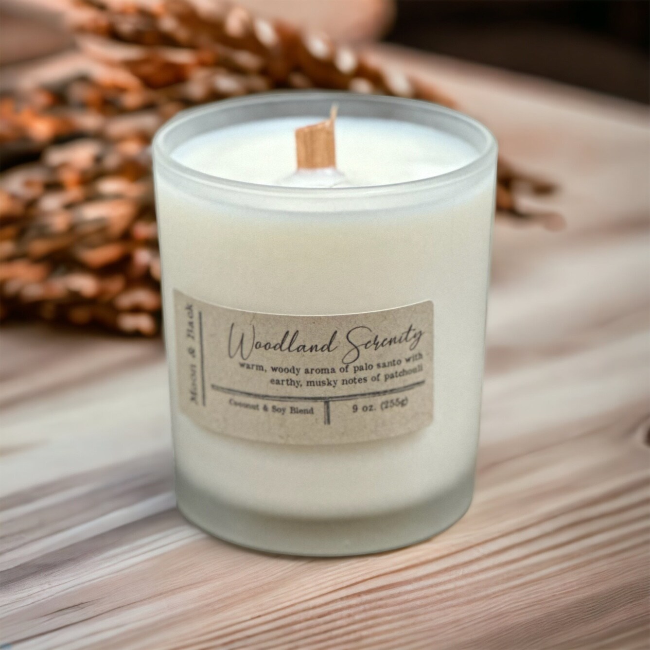 9oz Wooden Wick Candle - Woodland Serenity