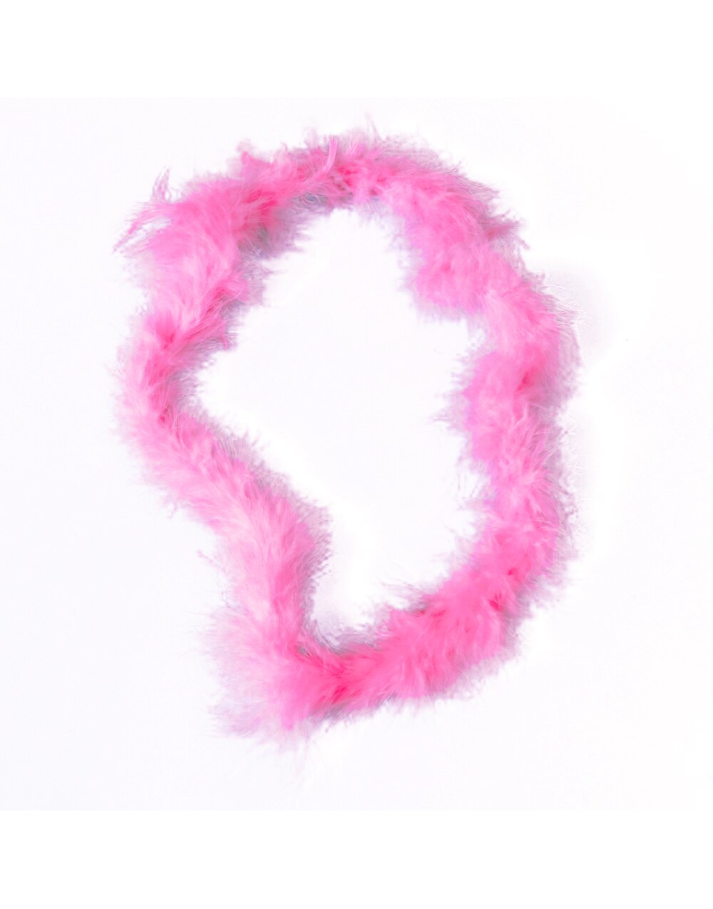 36&#x22; Hot Pink Hawaiian Fluffy Boa Lei Necklace 80s Diva Costume Accessory