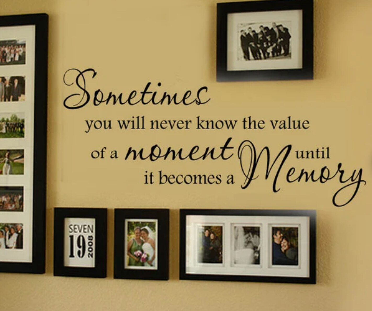 Family Wall Quotes Decal Sometimes you will never know the value of a