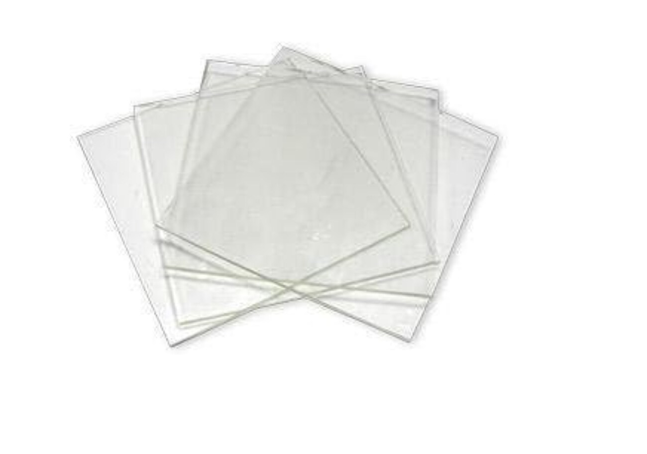 COE 96: 6&#x22; Square Clear Fusible Glass- 6 Pack