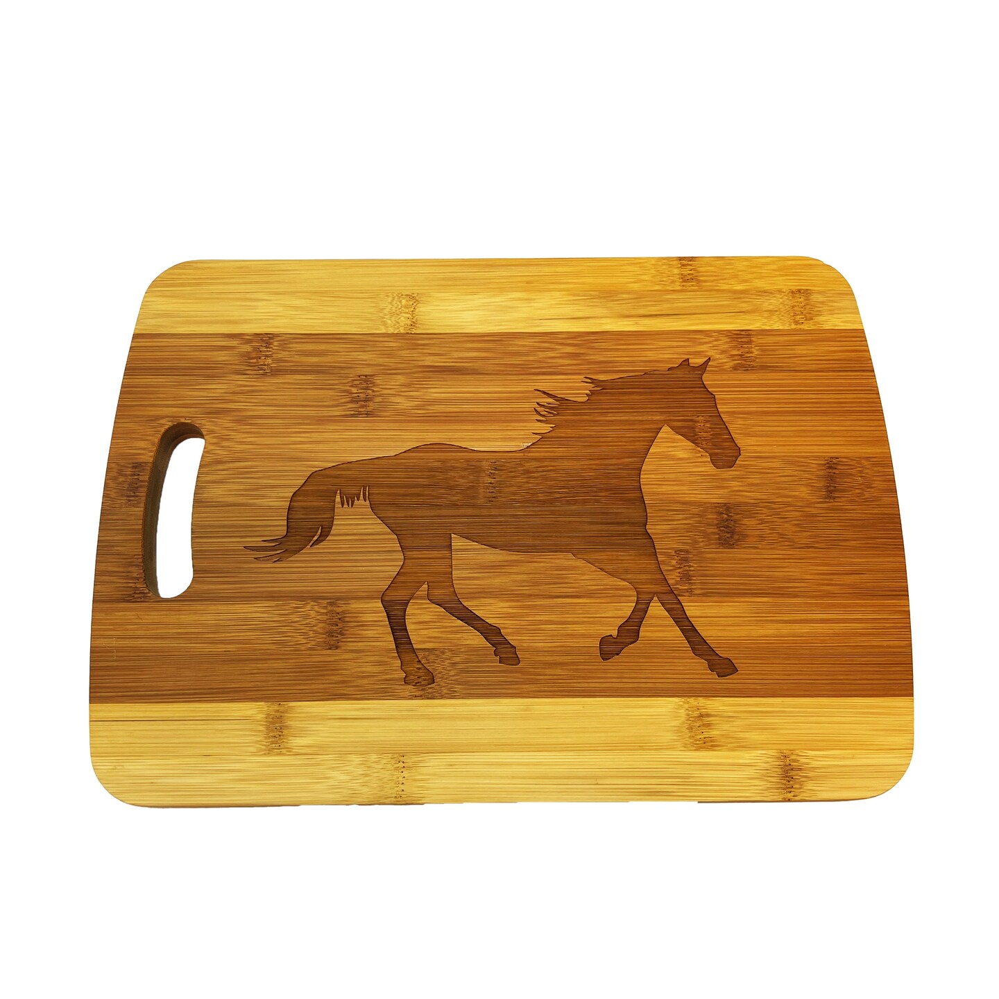 Running Horse Cutting Board 14''x9.5''x.5'' Bamboo Running Horse Cutting Board 14''x9.5''x.5'' Bamboo