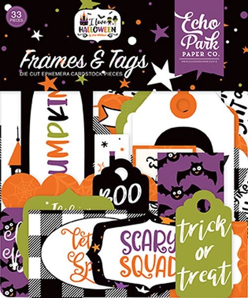Echo Park I Love Halloween Frames &#x26; Tags
