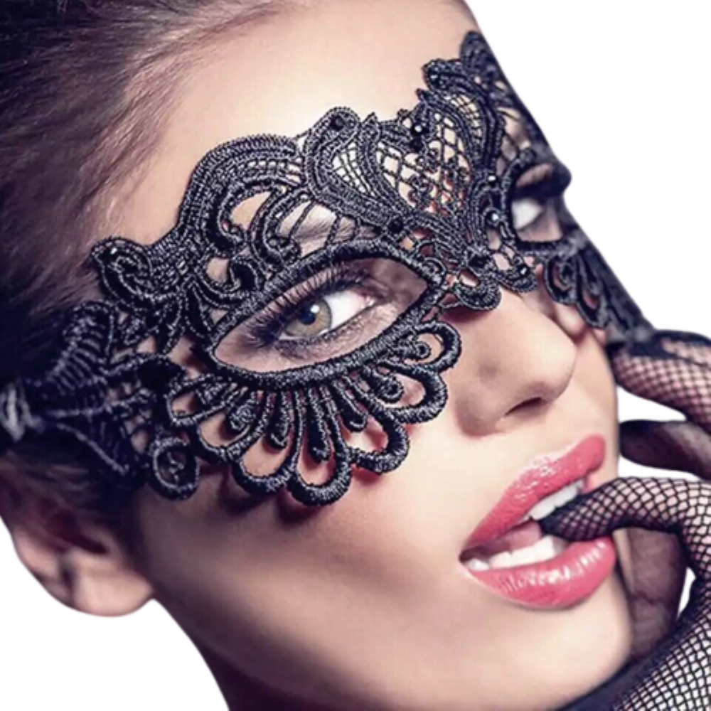 Kitcheniva Halloween Black Lace Masquerade Eye Mask