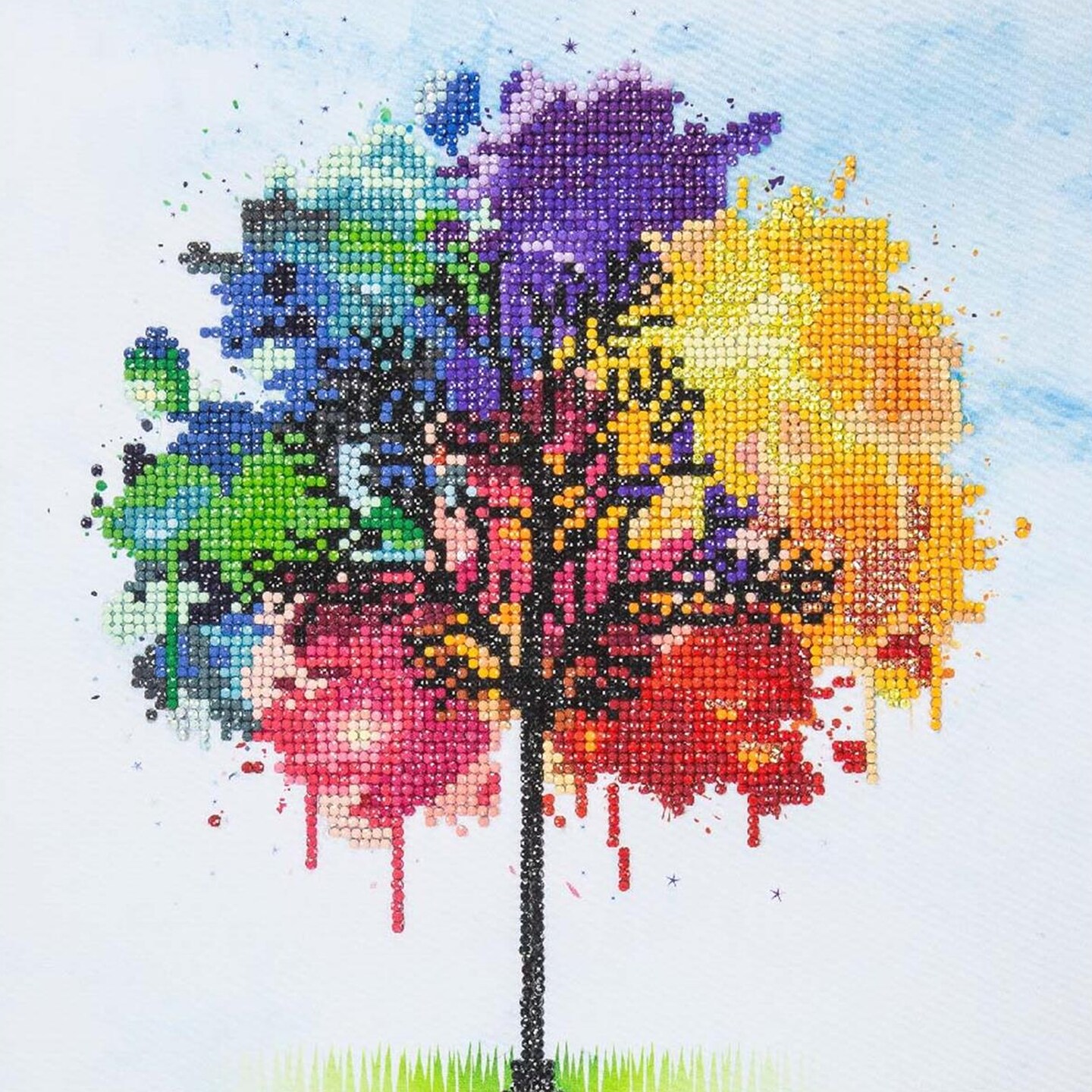 DIAMOND ART BY LEISURE ARTS Diamond Painting Kits For Adults 12"x12" Intermediate Rainbow Tree, Full Drill, Diamond Art Kits, Dimond Art, Diamond Art for Adults, Diamond Art Kit