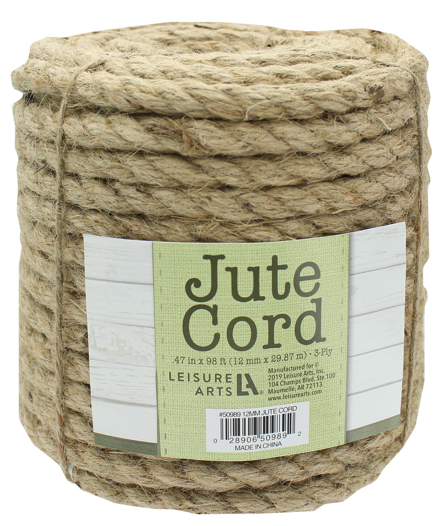 Leisure Arts .47&#x22; 98ft Jute Cord
