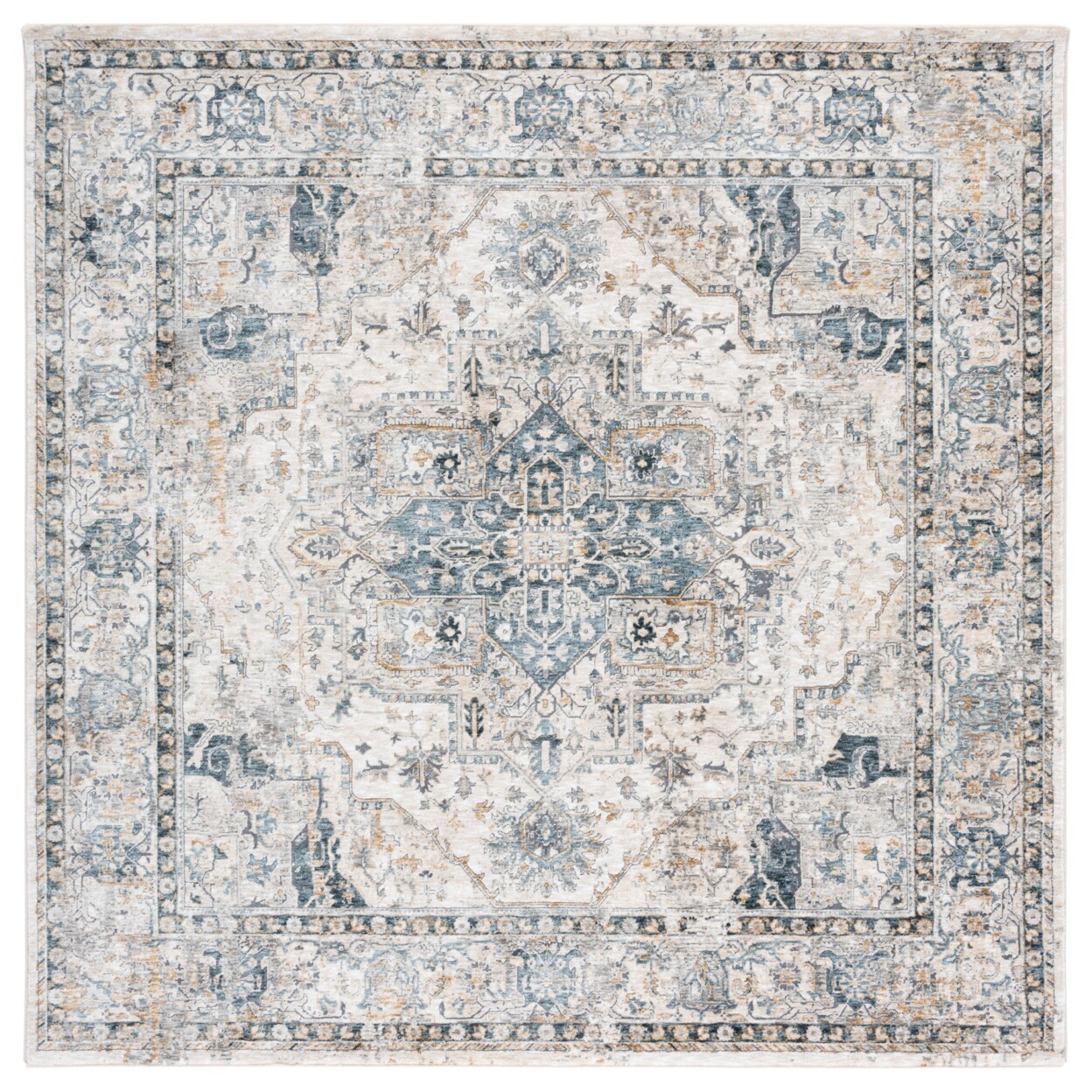 Safavieh Dream Collection Drm723A Ivory / Navy Rug Transitional Area Rug