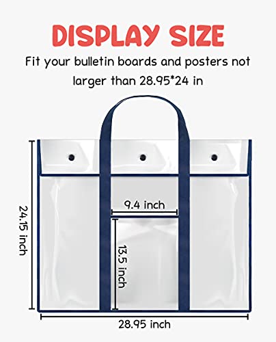  GAMENOTE 2 Pack Large Poster Storage Bag (31.5×25.5) Bulletin  Board Holder Art Portfolio Container for Teachers Classroom Organization :  Arts, Crafts & Sewing