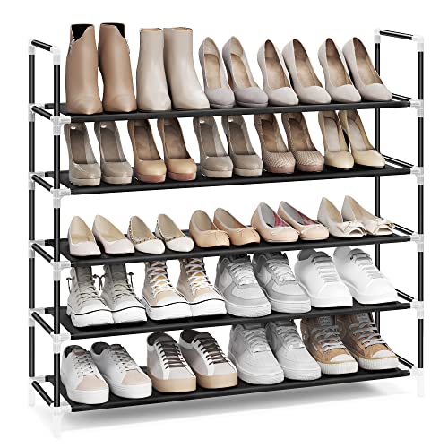 SONGMICS 5-Tier Shoe Rack with 4 Hooks