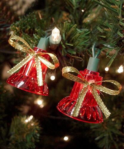 Northlight Multi-Function Musical Bells Christmas Lights - Red - 13&#x27; Green Wire - 40ct