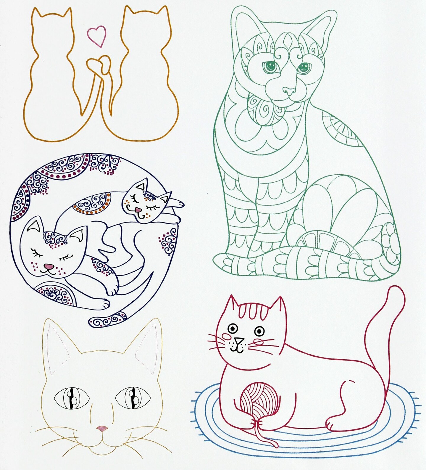 Leisure Arts Iron-On Transfer, Cat, Embroidery Patterns, Embroidery Patterns Iron on Transfers, Hand Embroidery Patterns, Iron on Embroidery Patterns, Embroidery Transfer Patterns