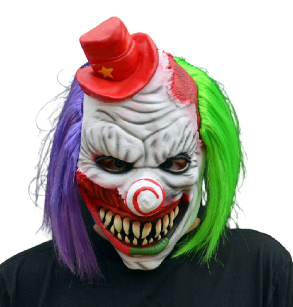 Kitcheniva Halloween Psycho Clown Mask With Hair