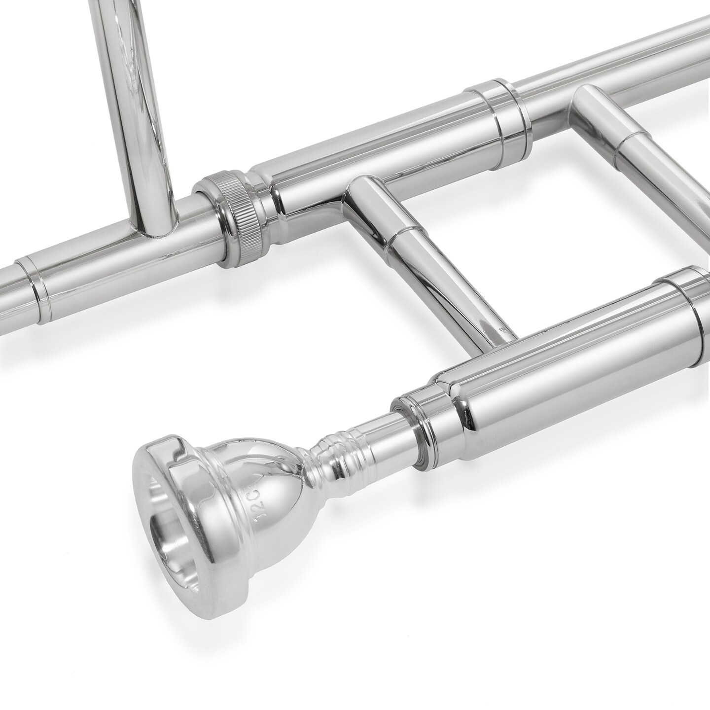 Ashthorpe Bb Tenor Slide Trombone - Includes Case, Mouthpiece, Gloves, Cleaning Cloth, Slide Grease