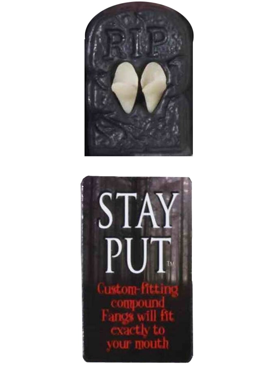 Deluxe Theatre Quality Vampiress Stay Put Vampire Fangs Kit Costume Accessories