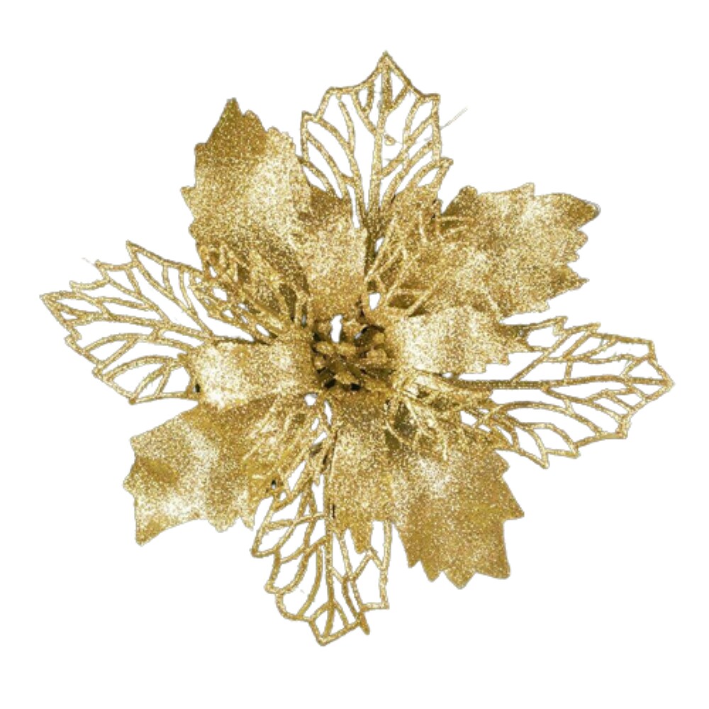 Kitcheniva Sparkling Poinsettia Christmas Ornaments 10 Pcs Michaels