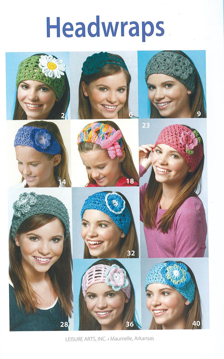 Leisure Arts Headwraps Crochet Book