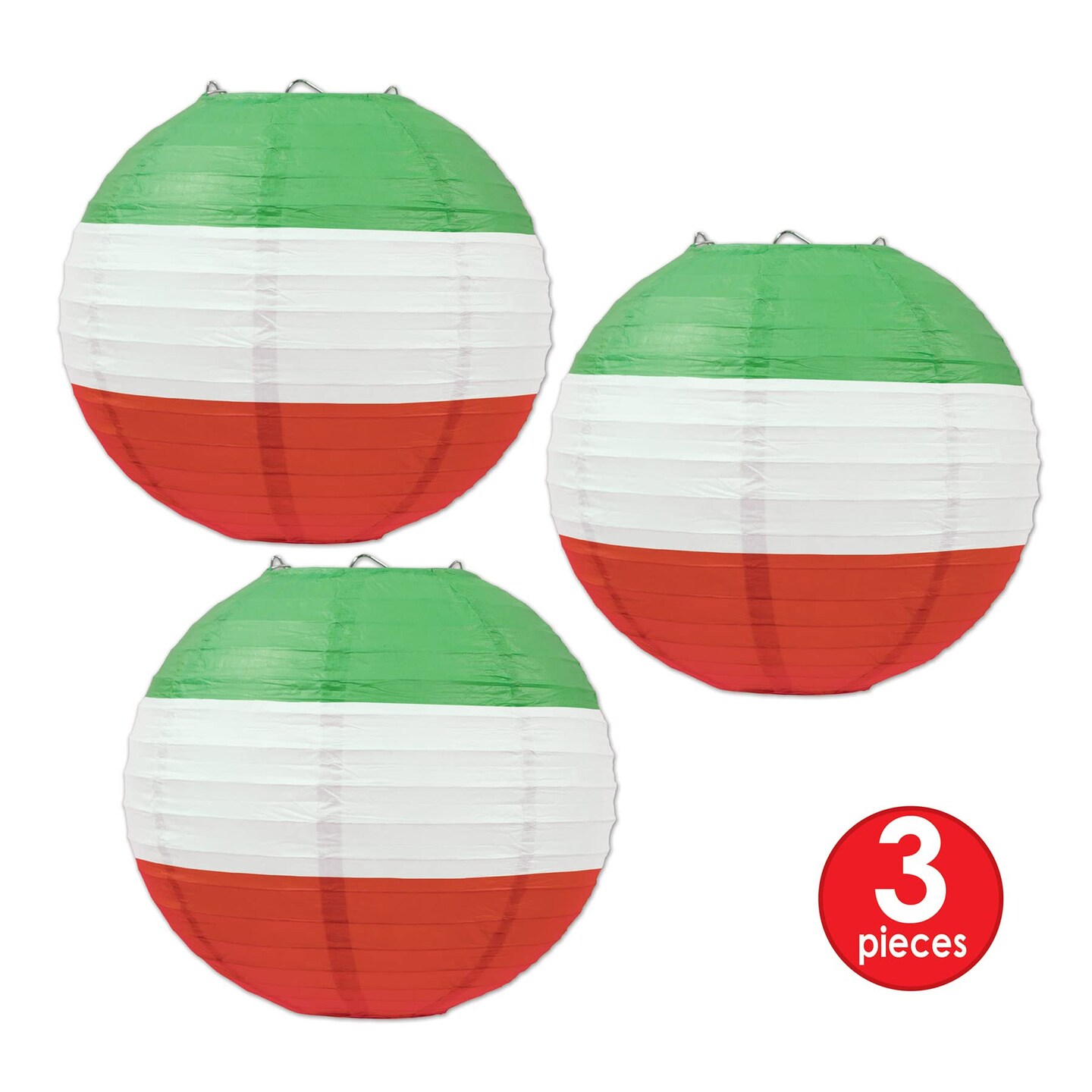 Red, White & Green Paper Lanterns Michaels