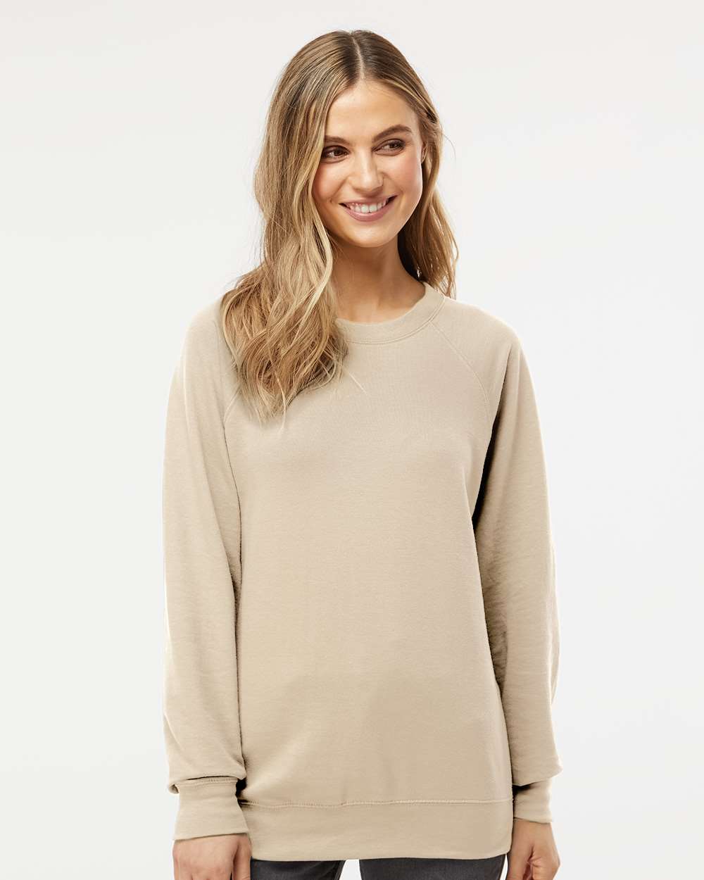 Independent Trading Co.&#xAE; Icon Lightweight Loopback Terry Crewneck Long Sleeve Sweatshirt