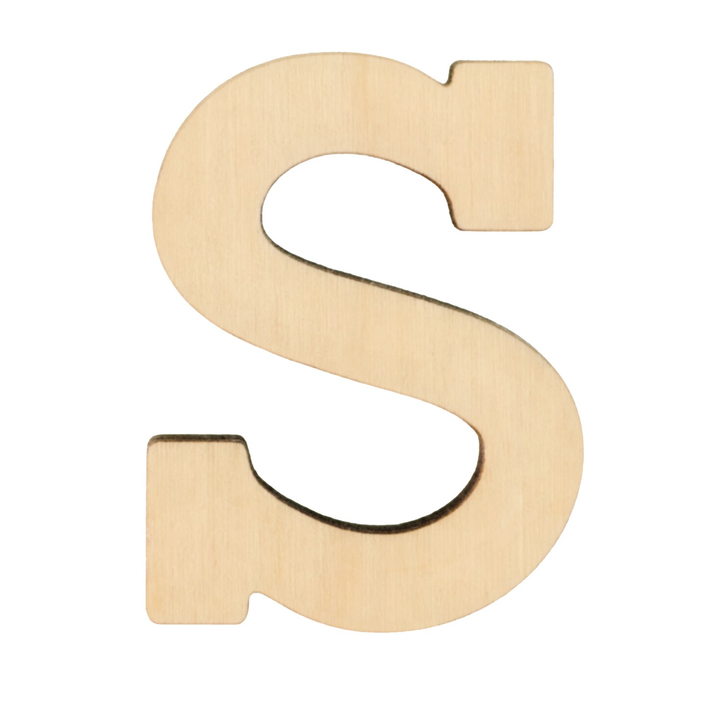 Essentials By Leisure Arts Arts Wood Letter 1.75&#x22; Birch S