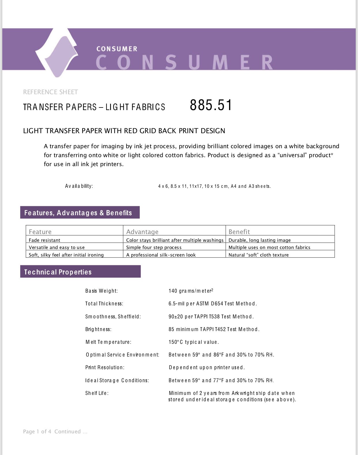 Heat transfer paper light Red Grid Transfer Paper 8.5&#x22; x 11&#x22; 100 sheets