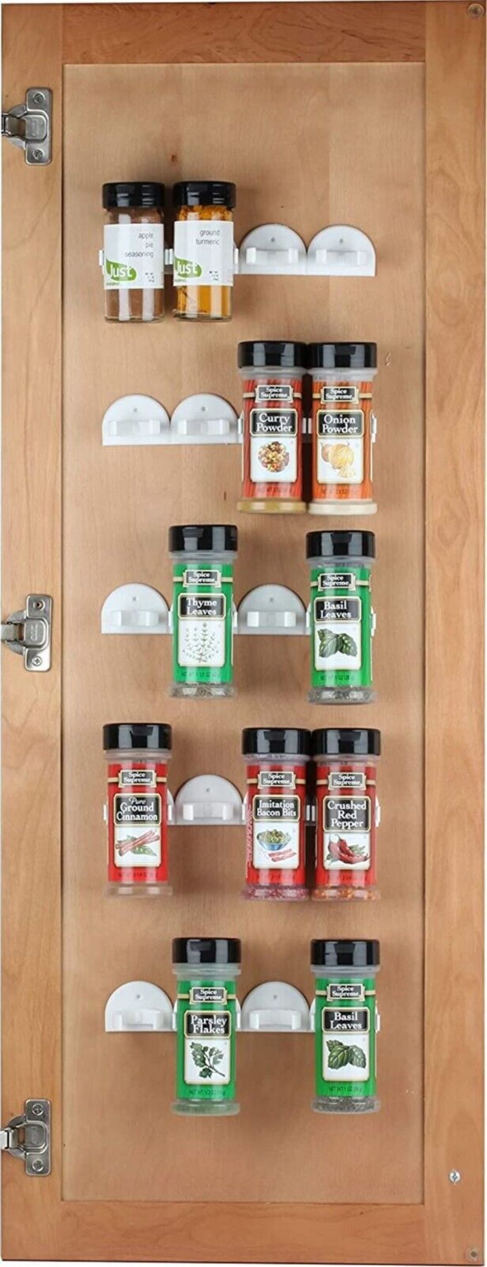 Kitcheniva Spice Rack Gripper Clips Organizer Holds 36 Bottles