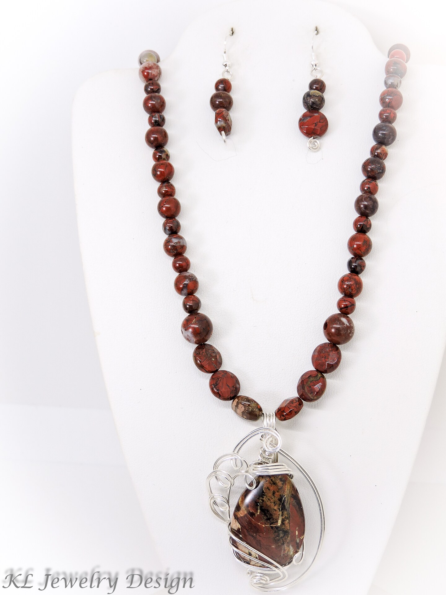 Red Jasper Jewelry Set