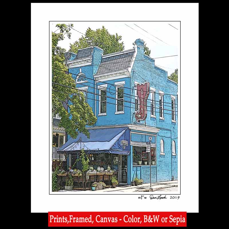 Richmond VA Virginia CURBSIDE CAFE Art Photo RVA Richmond Map Skyline ...