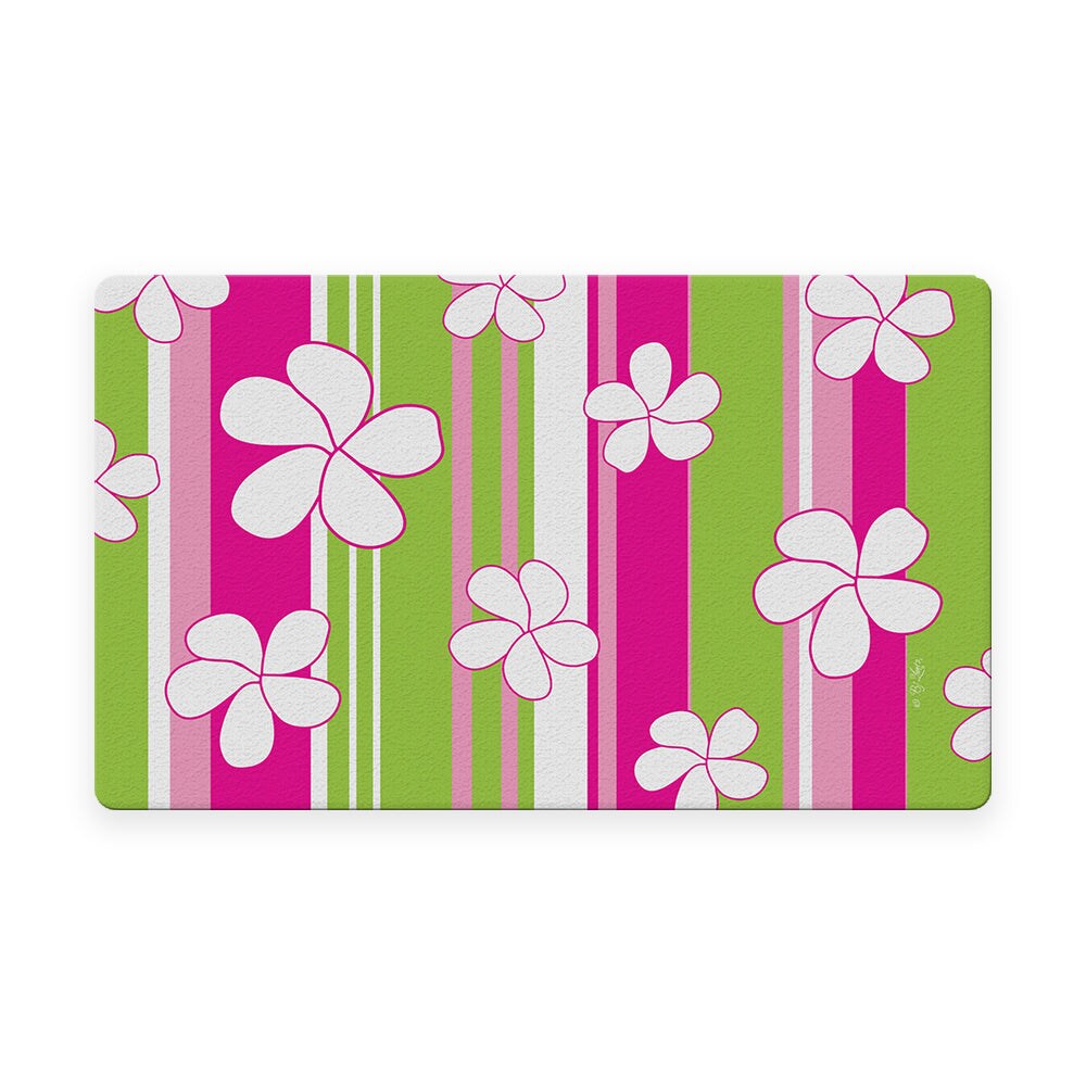 Flowers and Stripes Door Mat (18 x 30") Michaels