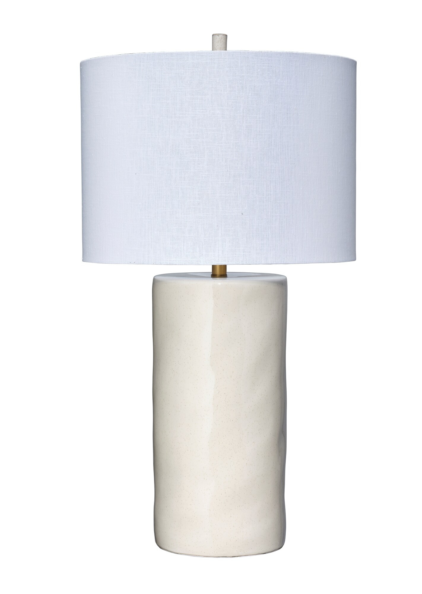 Jamie Young Company Hand Crafted Cylindrical Base Table Lamp with Rolled Edge Drum Shade - 33.5&#x22;