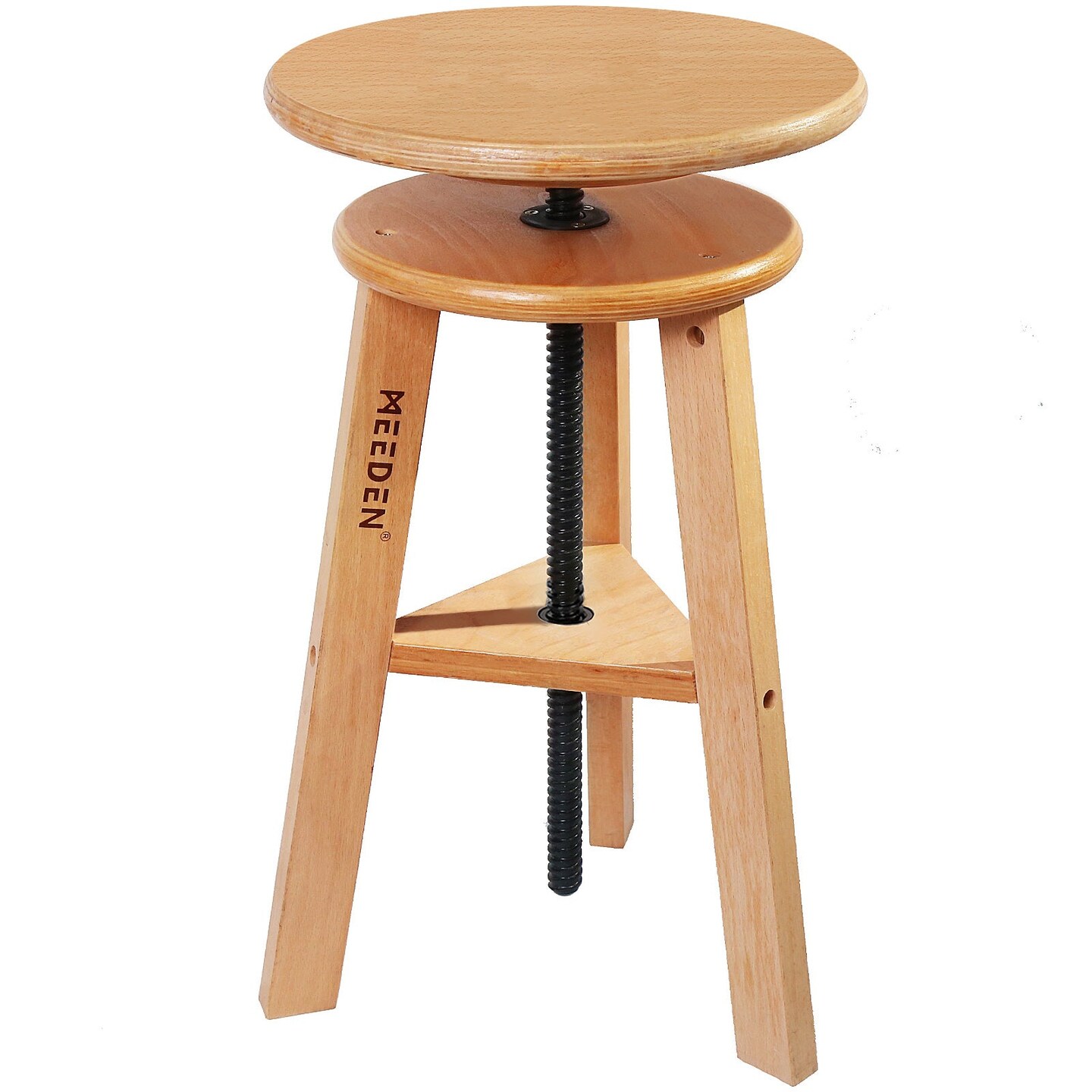 MEEDEN Wooden Drafting Stool with Adjustable Height, Artist Stool,Office Studio Stool, Up to 220 Lbs,German Beech Wood, Perfect for Artists Studio,Home Use,Kitchen,Bars