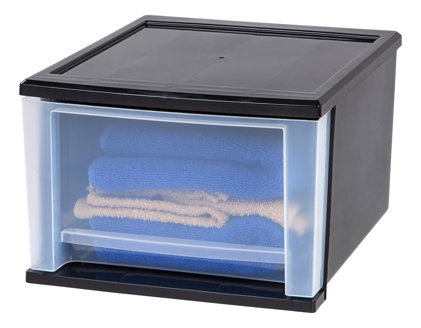 IRIS USA 17 Quart Stacking Drawer, Black