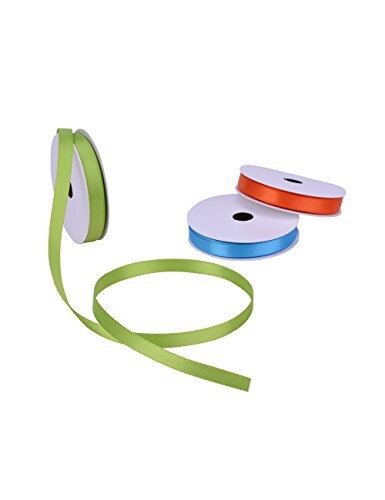 Ribest 1/4 Inch Solid Double Face Satin Ribbon Set for Gift Wrapping Hair Bows Craft Sewing-100 Yards (5 Yards*20 Colors)