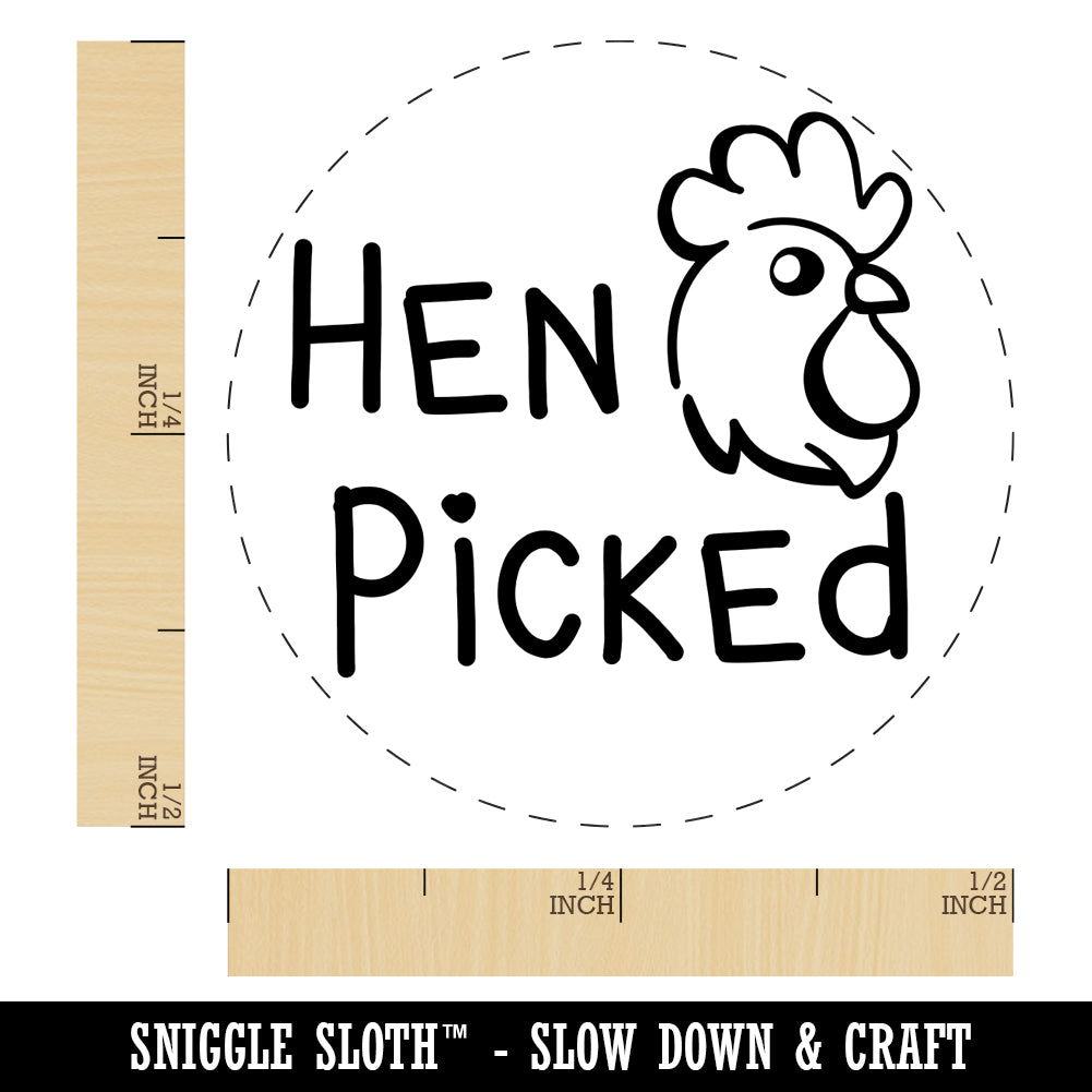 Hen Picked Chicken Egg Rubber Stamp