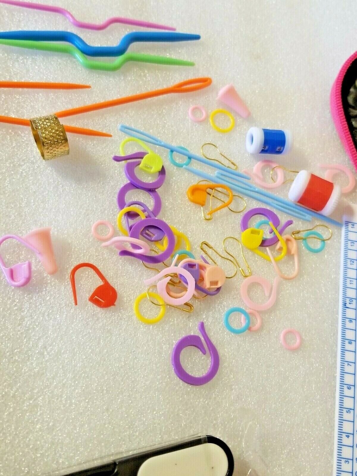 Crochet Hook Set with Yarn Knitting Needle and Sewing Tools in Zipper Case