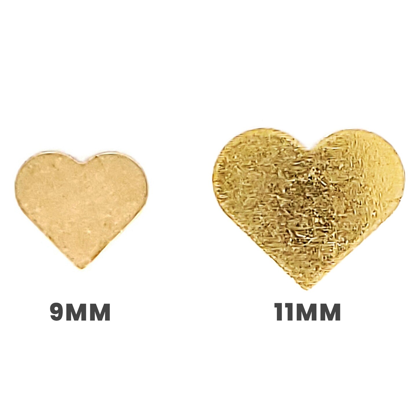 Brass Blank Heart Pendant