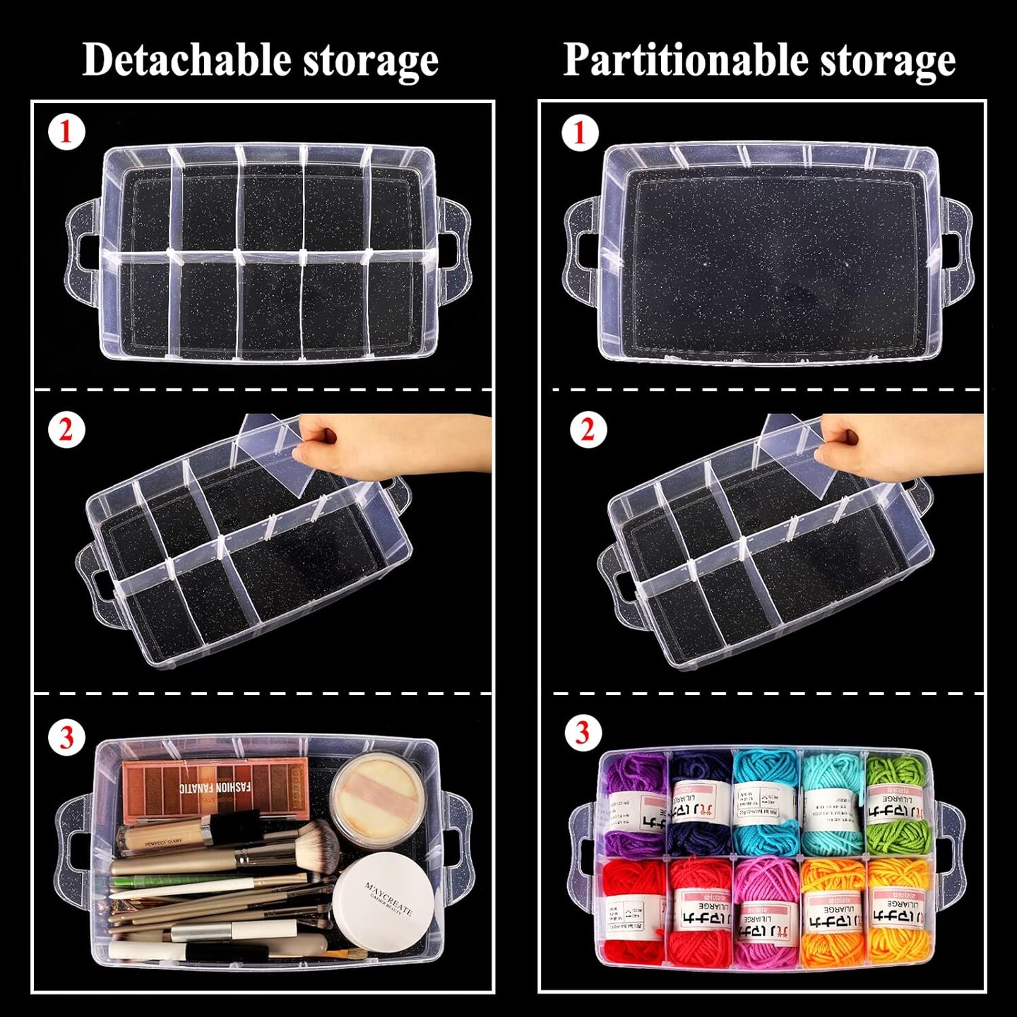 3 Tier Stackable Beads Container Organizer