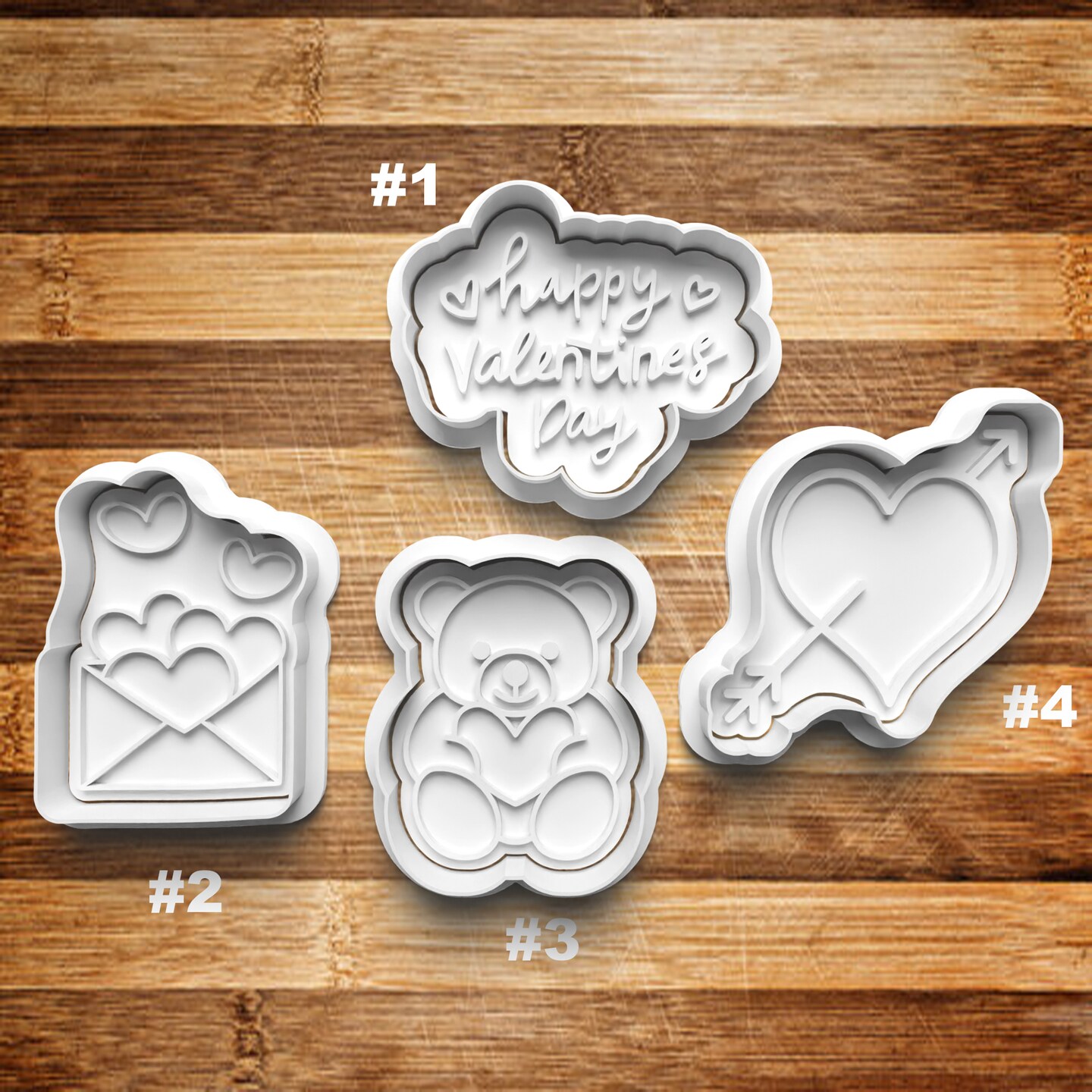 Valentine's Day Cookie Cutter | Cookie Stamp | Cookie Embosser | Cookie ...